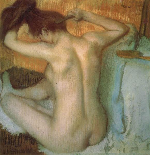 Edgar Degas Woman Combing Her Hair oil painting picture
